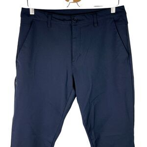 BYLT Pants Mens 33 x 30 Everyday 2.0 Chino Slim Fit Straight Zip Pocket Navy.